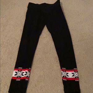 pink black leggings (holiday)